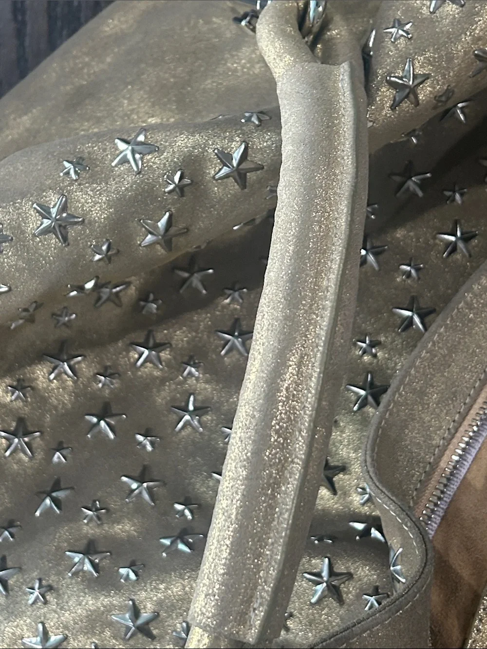 Jimmy Choo “SKY” Star-Studded Hobo Bag